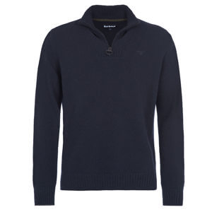 Barbour Essential Navy Half Zip Sweater